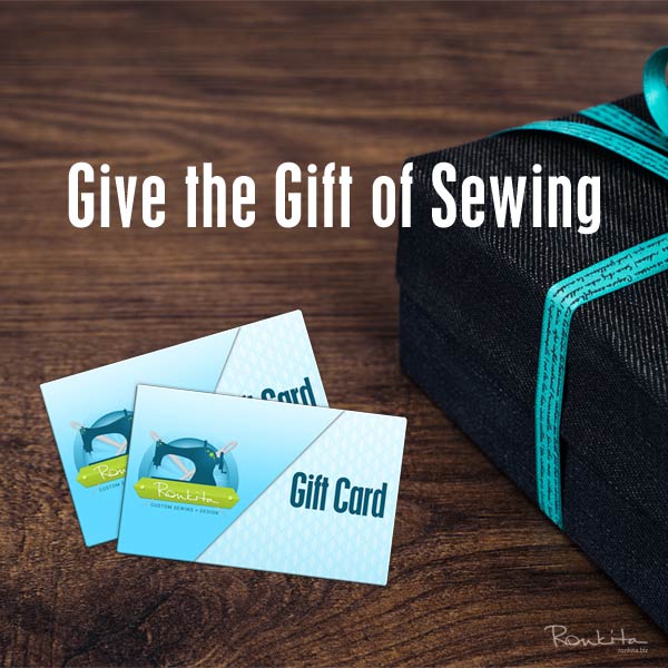 Gift cards for sewing services