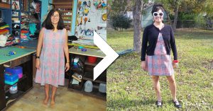 Read more about the article Shift Dress Remade into Vest and Skirt